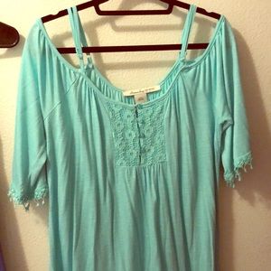American rag cold shoulder top size large